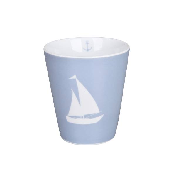 MUG BOAT SILHOUETTE DUSTY BLUE